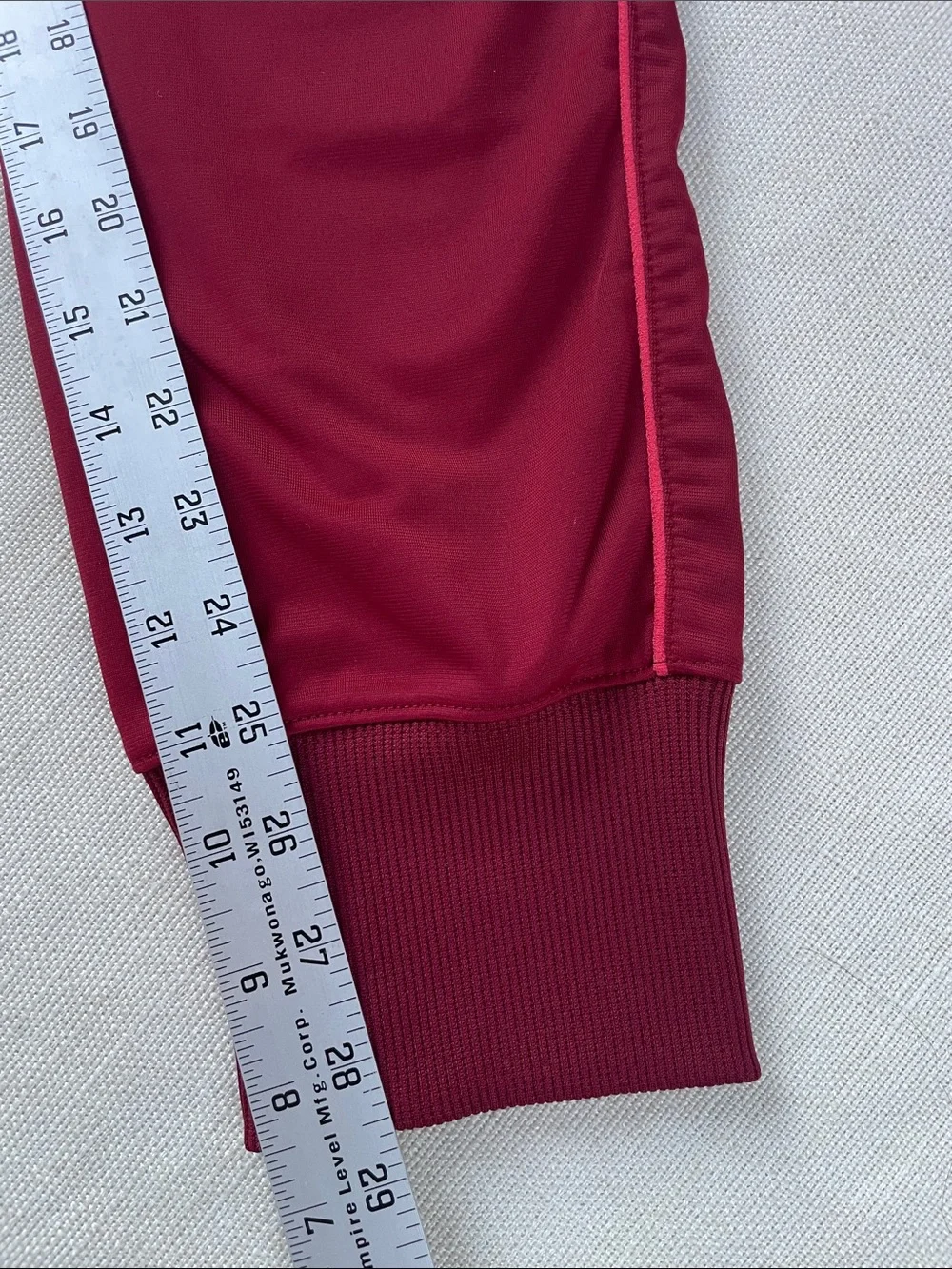 Nike Women’s Burgundy Joggers with Pink Piping Medium